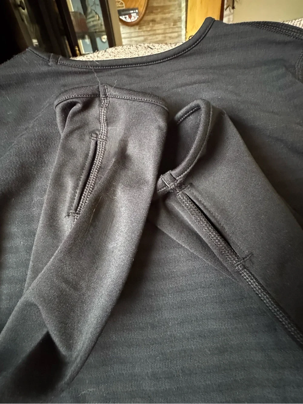 Nike Youth Black Crewneck Dri-FIT Sweater with White Swoosh medium